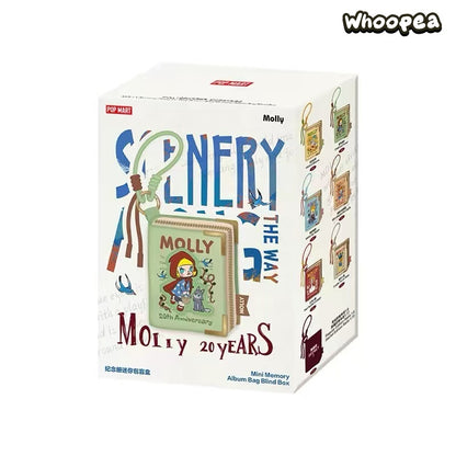 POP MART MOLLY 20th Anniversary Scenery Along the Way Series Retro Book Mini Bag Blind Box