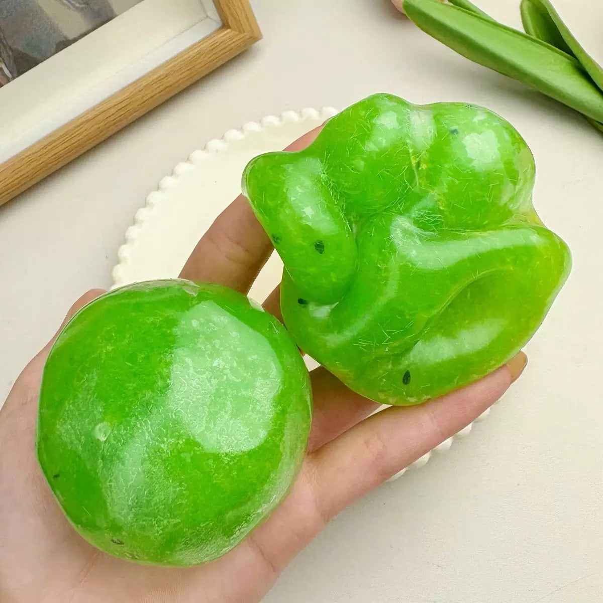 Crystal Slushy Fruit Squishy Zero Bounce Back Squishy - Sensory Fidget Toy