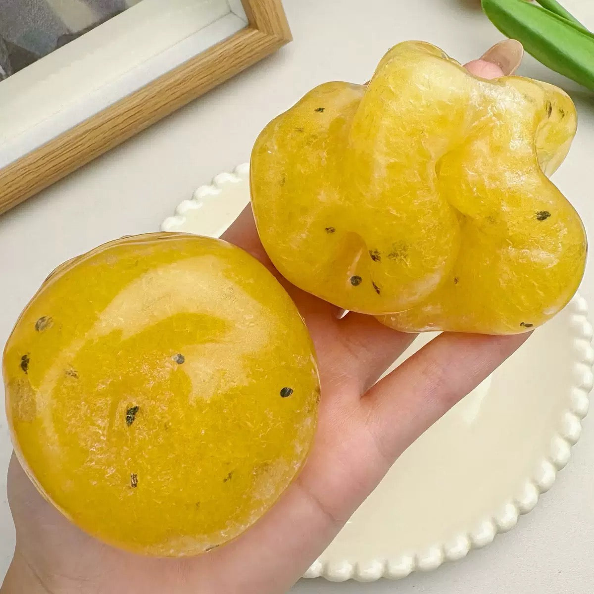 Crystal Slushy Fruit Squishy Zero Bounce Back Squishy - Sensory Fidget Toy