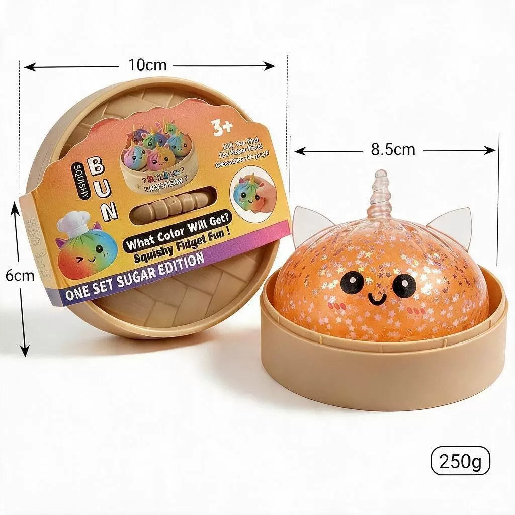 Glitter Gel‑Filled Dumpling Squishy Toys - Sensory Fidget Toy