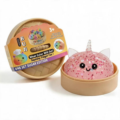 Glitter Gel‑Filled Dumpling Squishy Toys - Sensory Fidget Toy