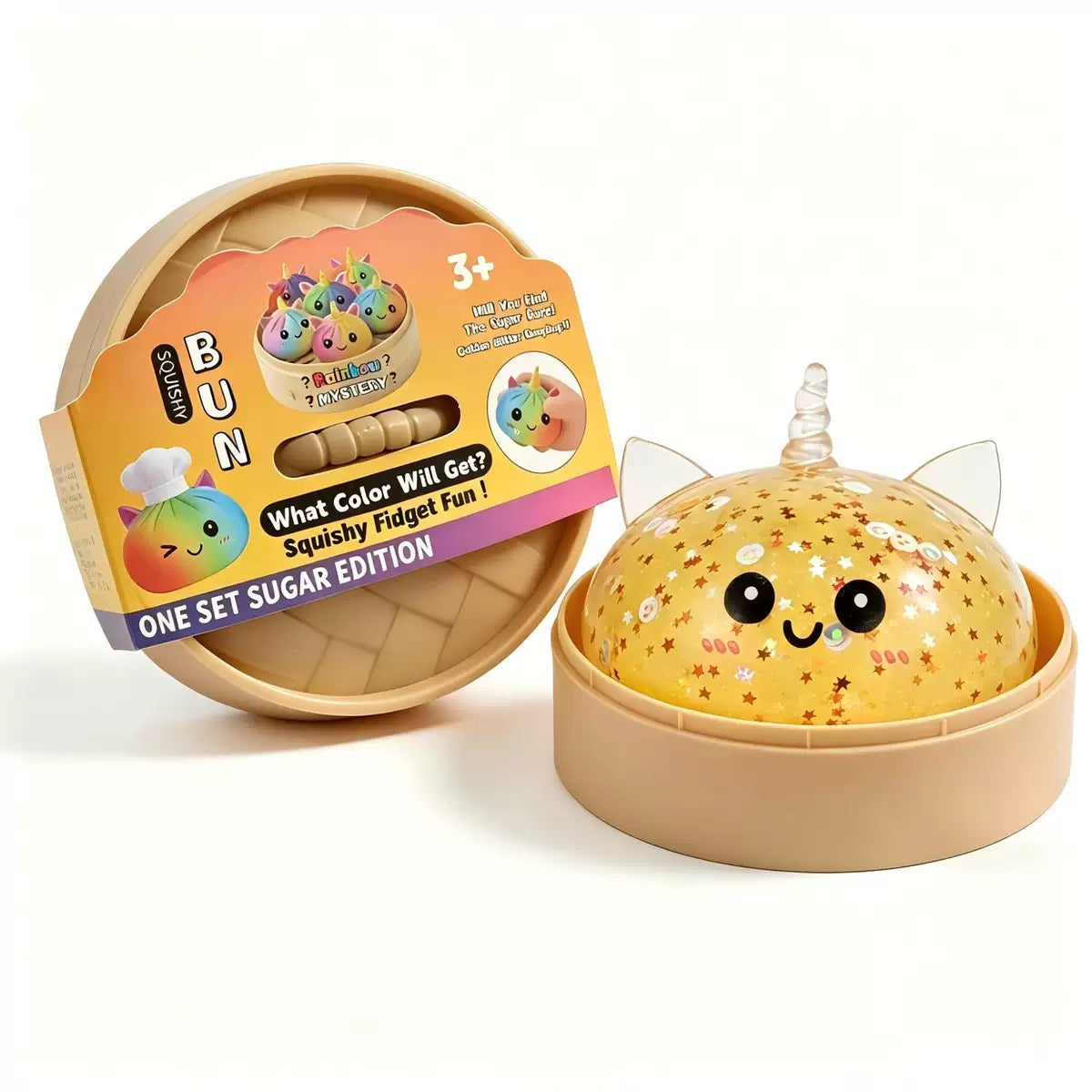 Glitter Gel‑Filled Dumpling Squishy Toys - Sensory Fidget Toy