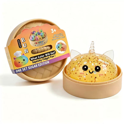 Glitter Gel‑Filled Dumpling Squishy Toys - Sensory Fidget Toy