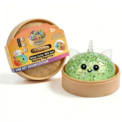 Glitter Gel‑Filled Dumpling Squishy Toys - Sensory Fidget Toy