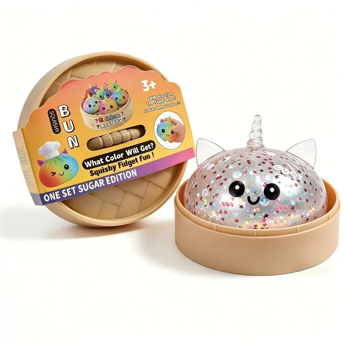 Glitter Gel‑Filled Dumpling Squishy Toys - Sensory Fidget Toy