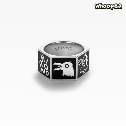 POPOP Jewelry Hirono Series Graffiti Ring