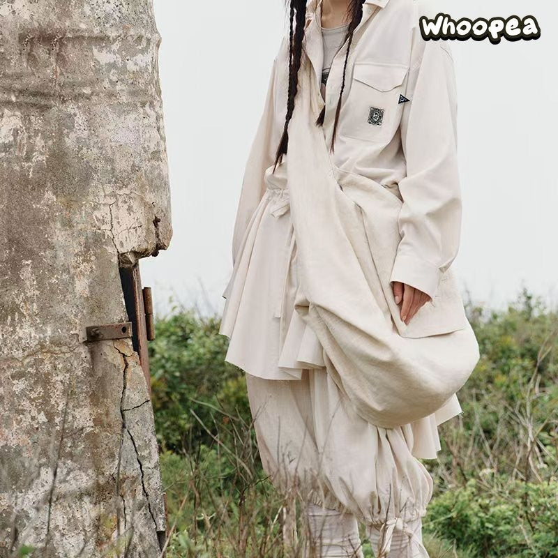 POP MART Hirono Living Wild Freedom Island Cotton Linen Wanderer Bag