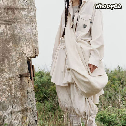 POP MART Hirono Living Wild Freedom Island Cotton Linen Wanderer Bag