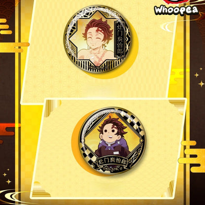 Demon Slayer Engraved Button Series Badge Blind Box (PRE-ORDER)