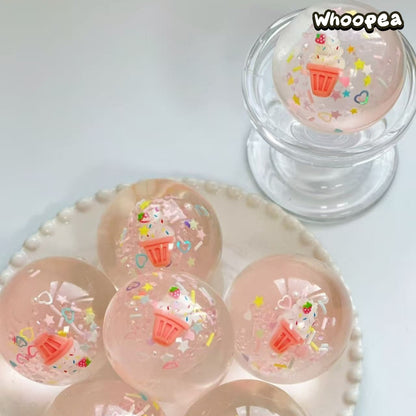 Handmade Crystal Ice Cream Squishy Ball  - Sensory Fidget Toy