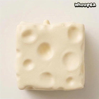 Viral Jumbo Cheese Cube Squishy (Zero bounce-back) - Sensory Fidget Toy