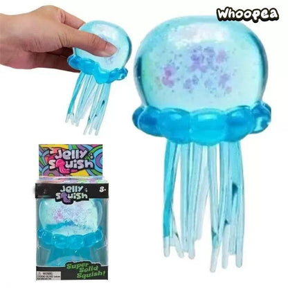 Glitter Jellyfish Slow Rising TPR Squishy - Sensory Fidget Toy