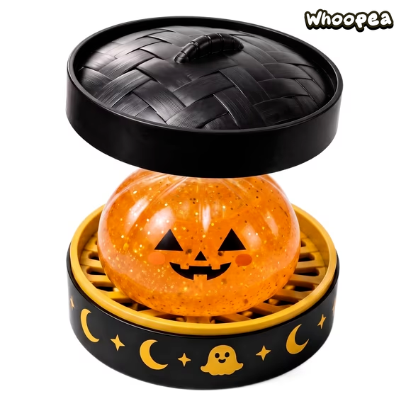 Halloween Glitter Gel‑Filled Dumpling Squishy Toys - Sensory Fidget Toy