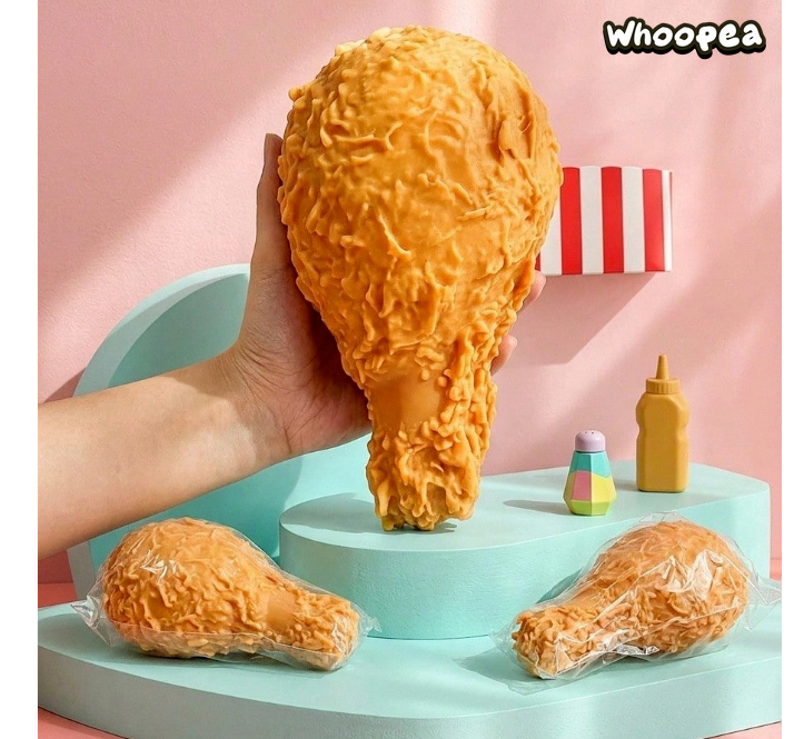 Jumbo Fried Chicken Leg TPR Shaving Foam-Filled Squishy - Sensory Fidget Toy