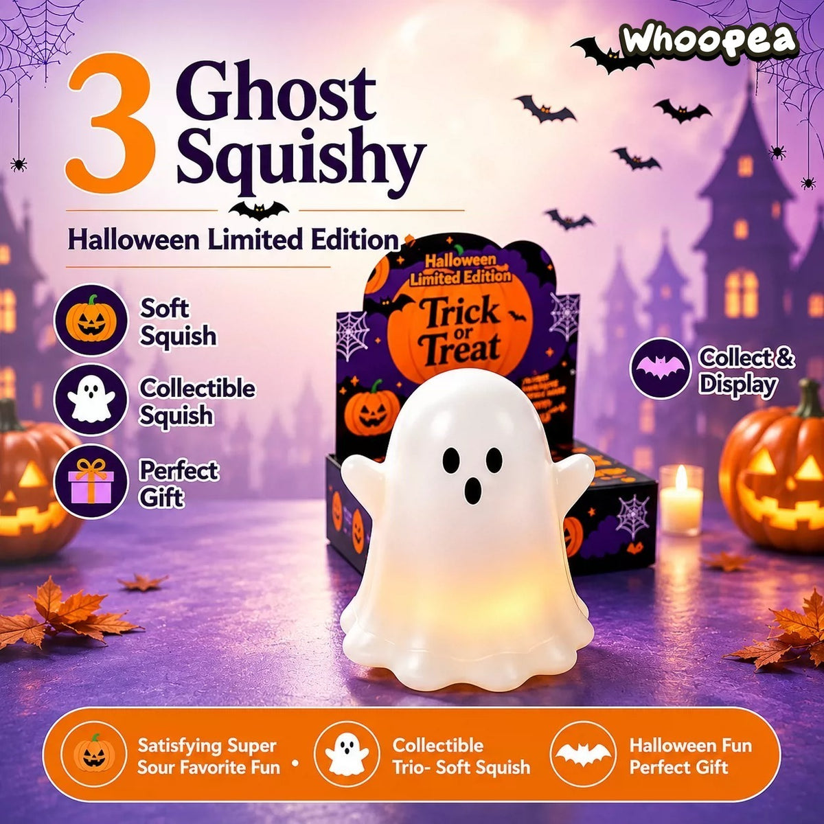Halloween Trick or Treat Maltose Slow Rising Squishy- Fidget Toy