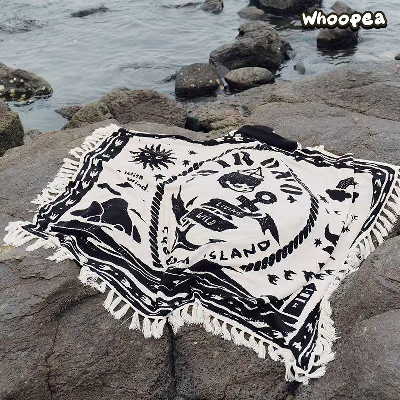POP MART × Hirono Living Wild – Freedom Island Cloak Blanket