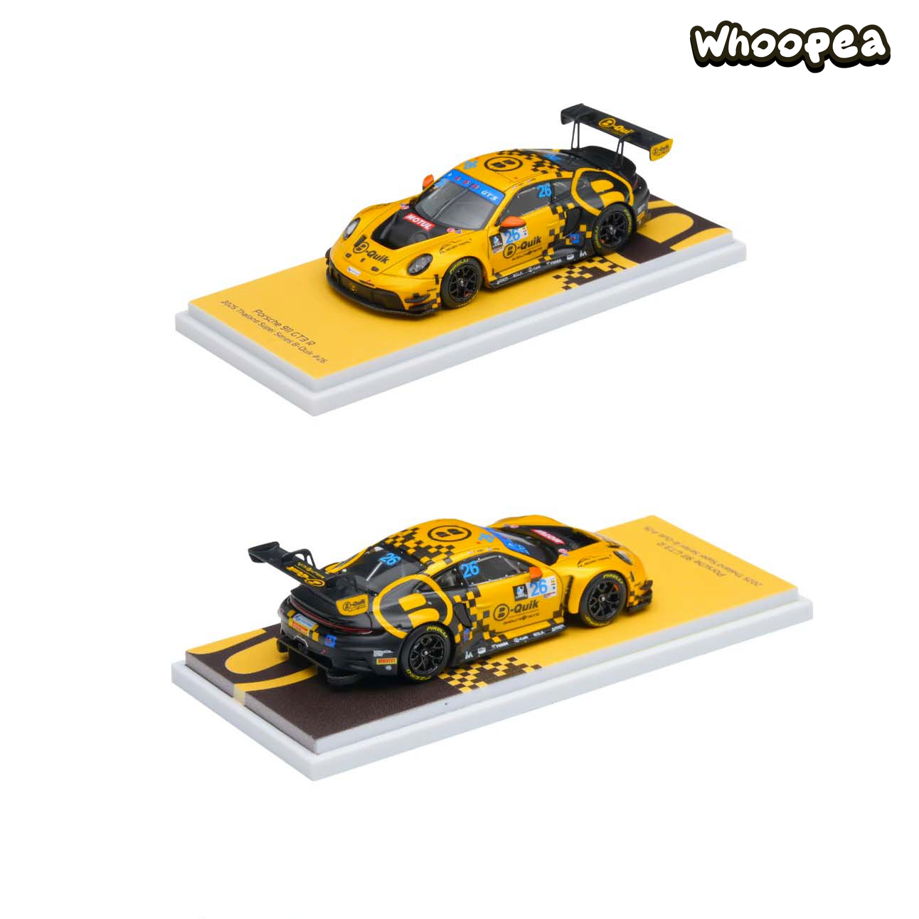 AR Box 1:64 Porsche 911 GT3 R #26 B-Quik Absolute Racing 2025 Thailand Super Series Diecast Model Car