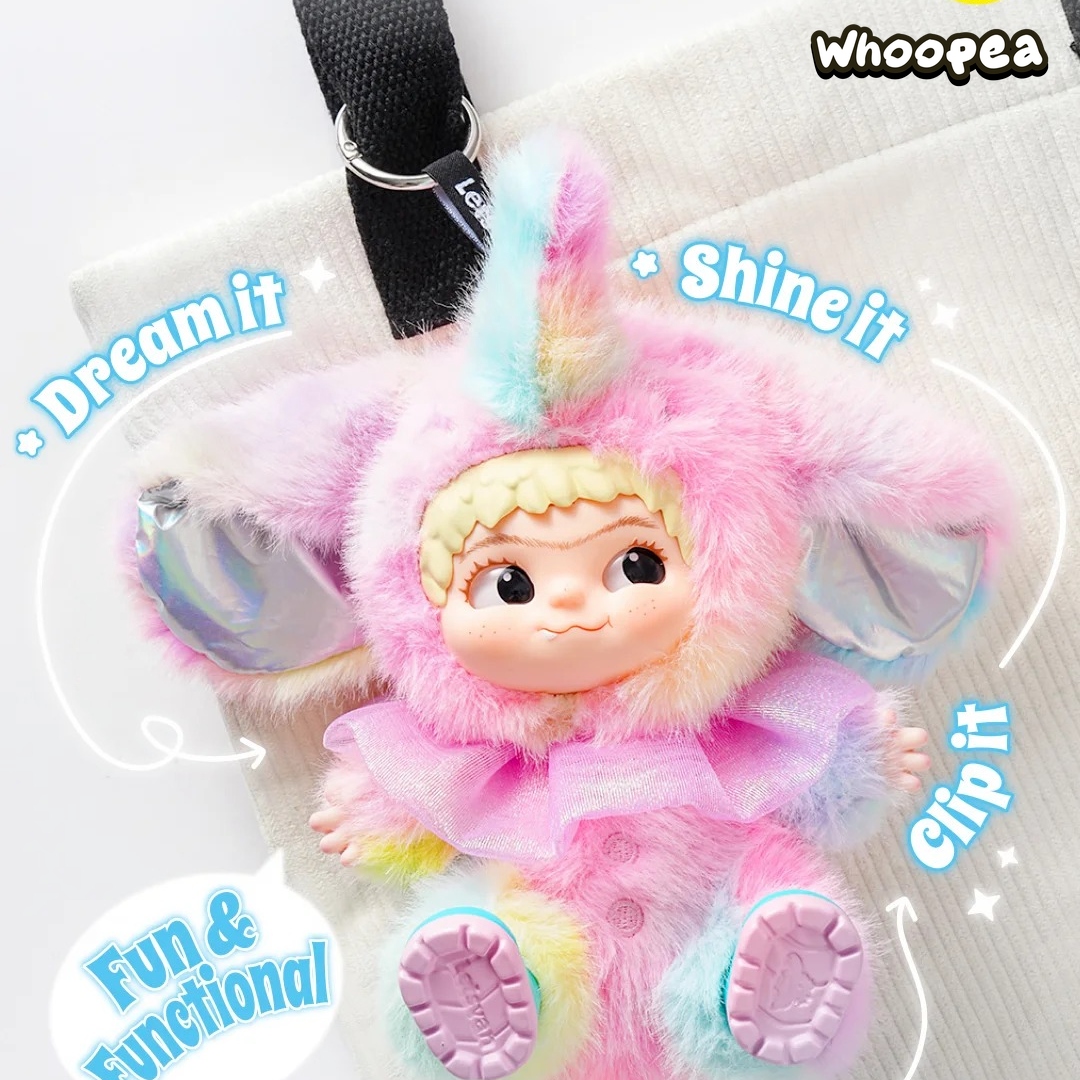 WAKUKU Dreamy Colorful Elephant Series Plush Pendant Hanging Card (PRE-ORDER)