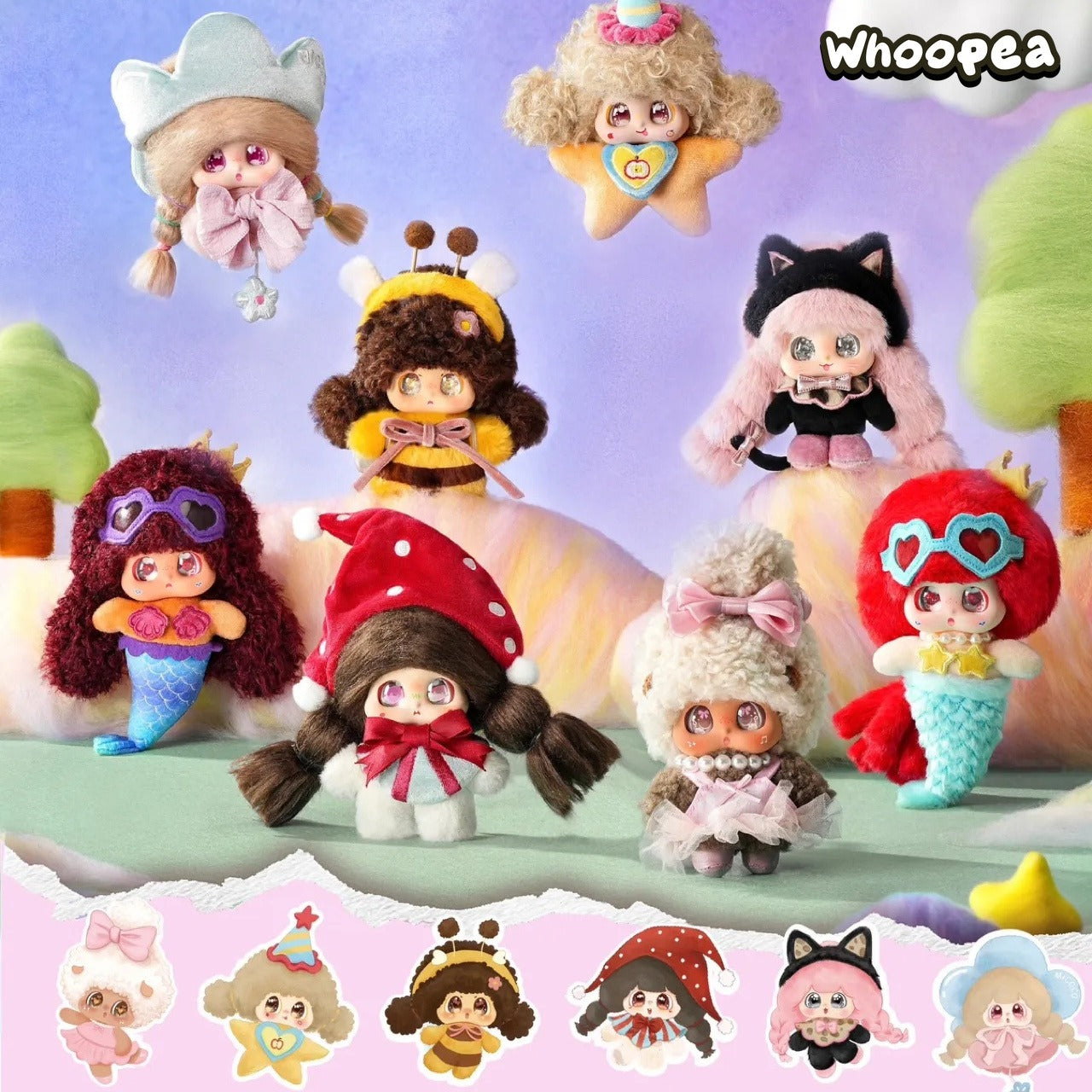 Micoco & Nono Moonlit Whispers Series Plush Pendant Blind Box