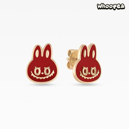 POPOP LOVE CHAPTER Series LABUBU Gemstone Stud Earrings
