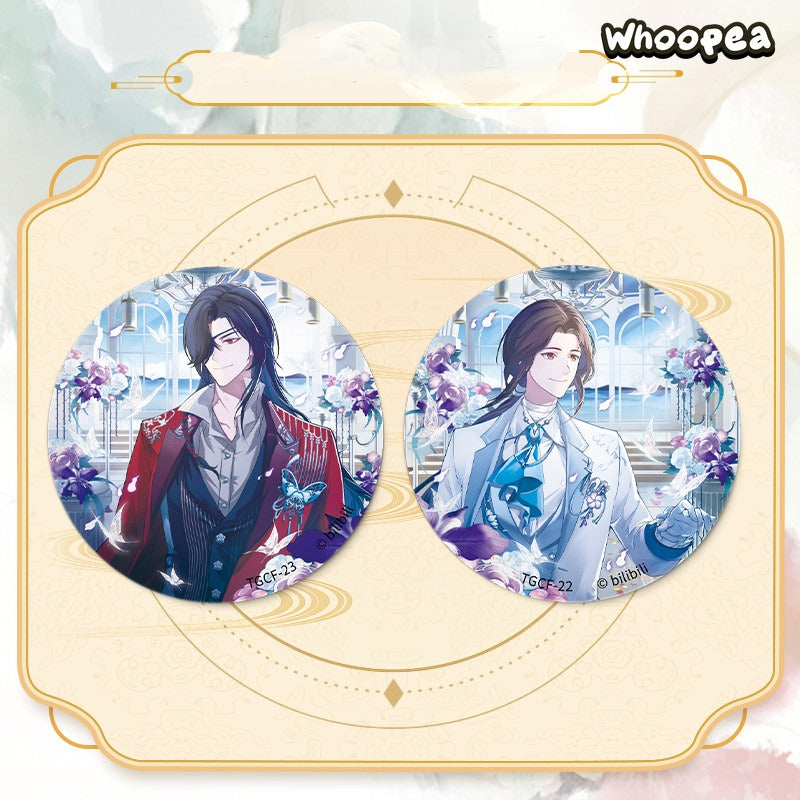 Heaven Official Blessing Silver Butterflies on Flowers Series Badge Blind Box