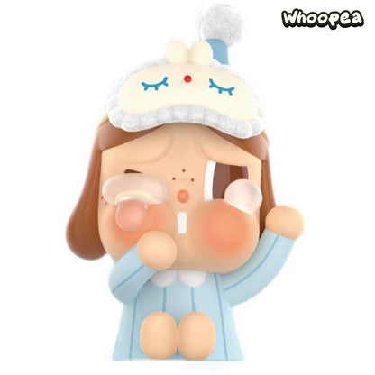 POP MART CRYBABY Sleepy Baby Series - Blue Pajamas Figure Hanging Card