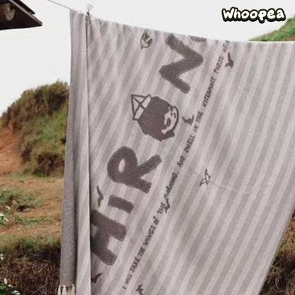 POP MART × Hirono Living Wild Series Poem of the Clouds Striped Blanket
