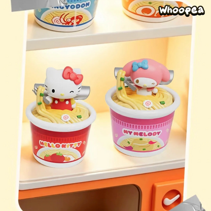 SANRI0 Characters Cup Noodles Series Solar Powered Bobblehead Figure Blind Box