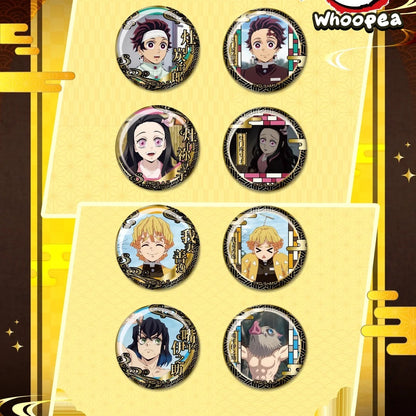 Demon Slayer Engraved Button Series Badge Blind Box (PRE-ORDER)