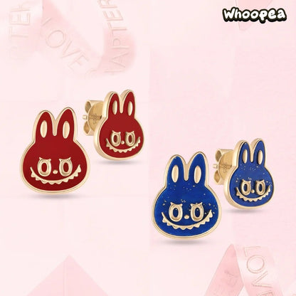 POPOP LOVE CHAPTER Series LABUBU Gemstone Stud Earrings