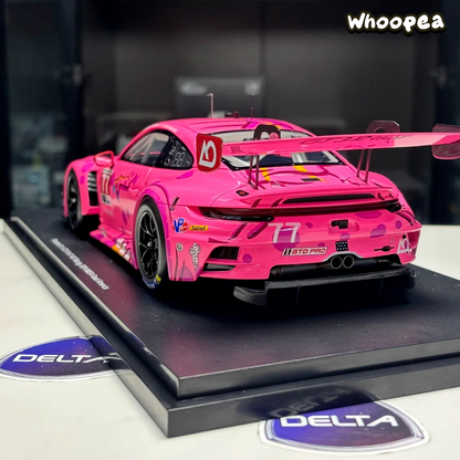 MINI GT 1:64 #1052 Porsche 911 GT3 R #77 Roxy Pink Pig/Dinosaur Diecast Model Car
