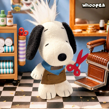 PEANUTS SNOOPY BARBER SHOP Series Plush Keychain Blind Box
