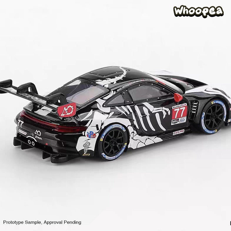 MINI GT #1143 Porsche 911 GT3 R #77 AO Racing "Oreo" 2024 Le Mans 1/64 Diecast