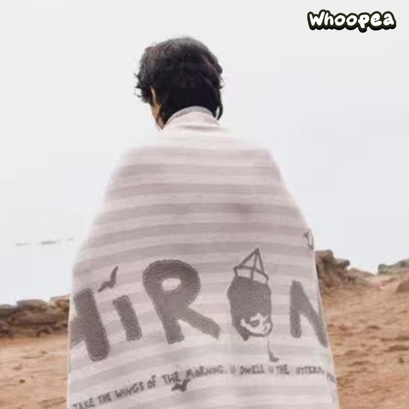 POP MART × Hirono Living Wild Series Poem of the Clouds Striped Blanket