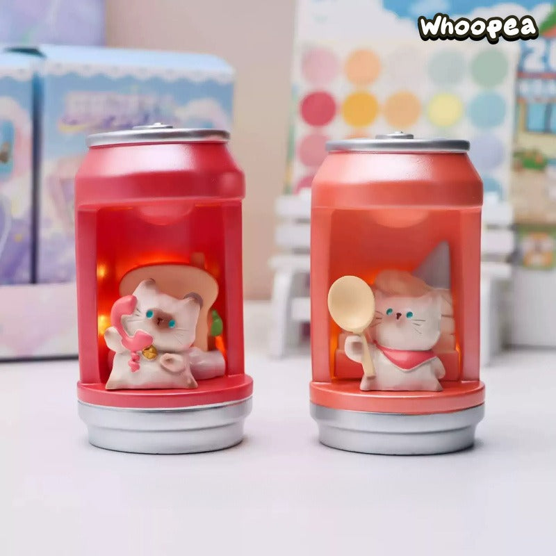 Cat in Shining Soda Series Figurine Blind Box