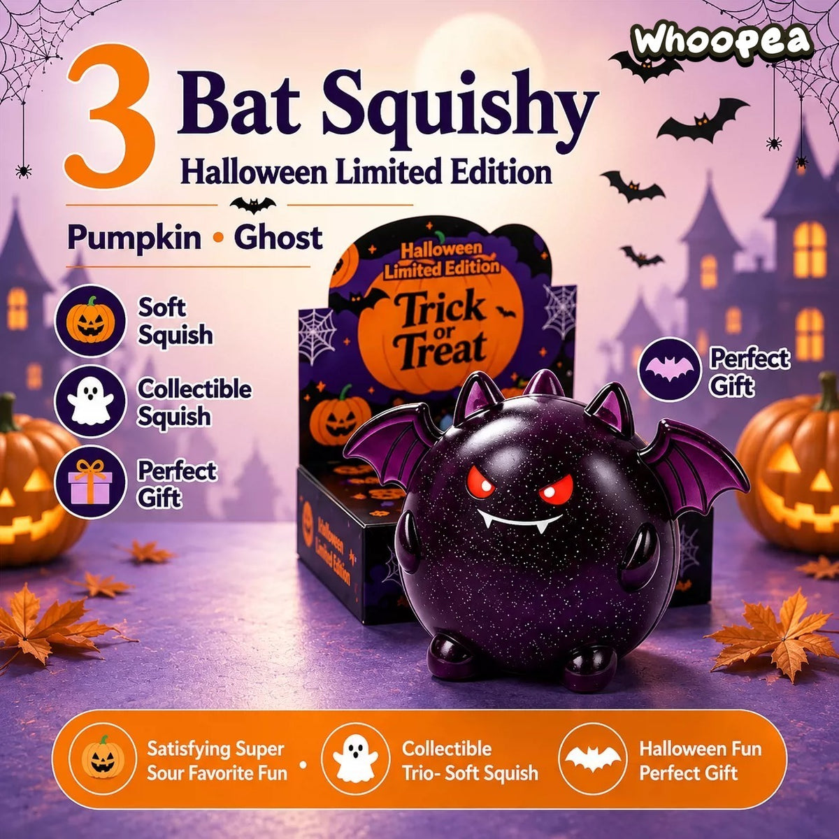 Halloween Trick or Treat Maltose Slow Rising Squishy- Fidget Toy