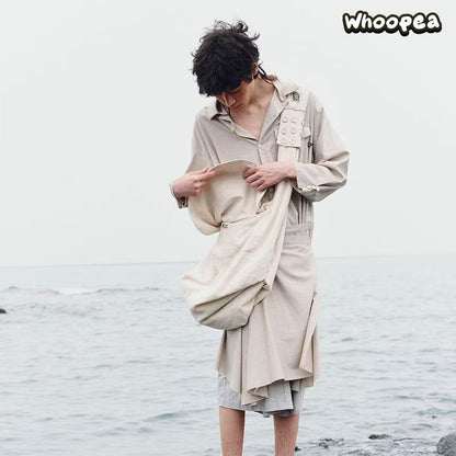 POP MART Hirono Living Wild Freedom Island Cotton Linen Wanderer Bag