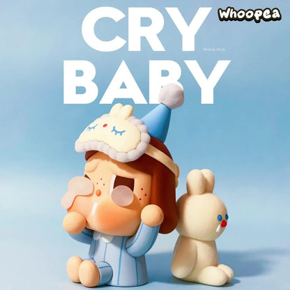 POP MART CRYBABY Sleepy Baby Series - Blue Pajamas Figure Hanging Card