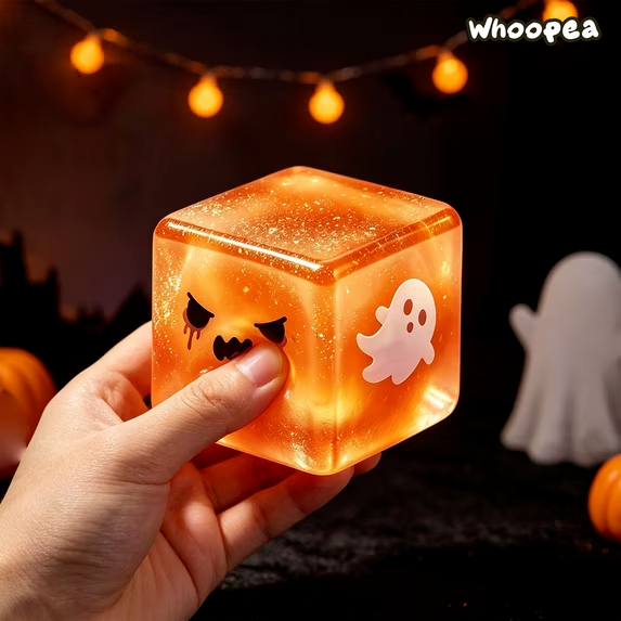 Halloween Ghost Cube Slow Rising TPR Squishy - Sensory Fidget Toy