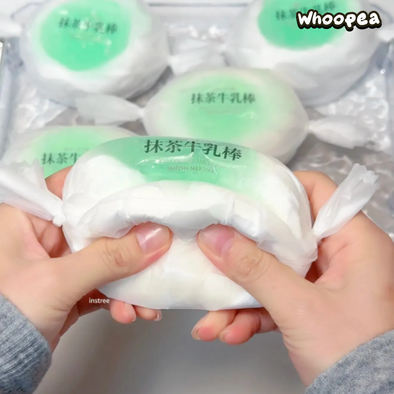 Matcha Milk Stick Wax-Cracking Squishy - Sensory Fidget Toy