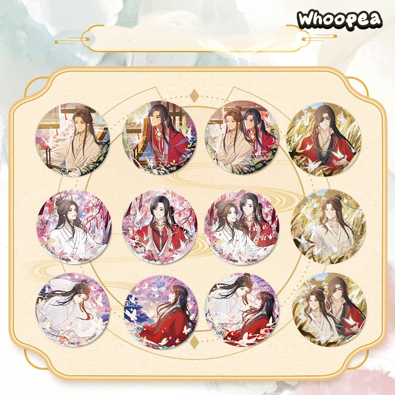 Heaven Official Blessing Silver Butterflies on Flowers Series Badge Blind Box