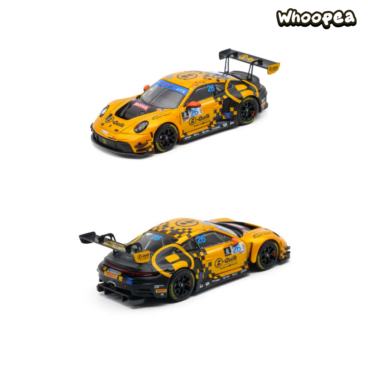 AR Box 1:64 Porsche 911 GT3 R #26 B-Quik Absolute Racing 2025 Thailand Super Series Diecast Model Car