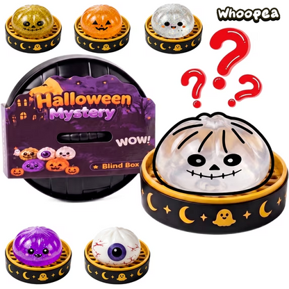 Halloween Glitter Gel‑Filled Dumpling Squishy Toys - Sensory Fidget Toy