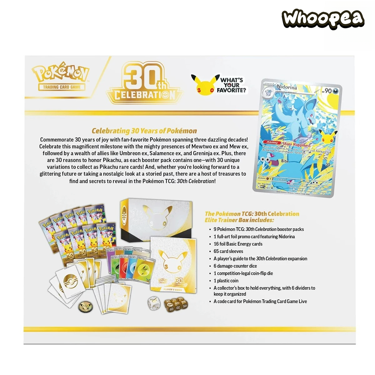 Pokémon TCG 30th Celebration Pikachu Elite Trainer Box Set (PRE-ORDER)
