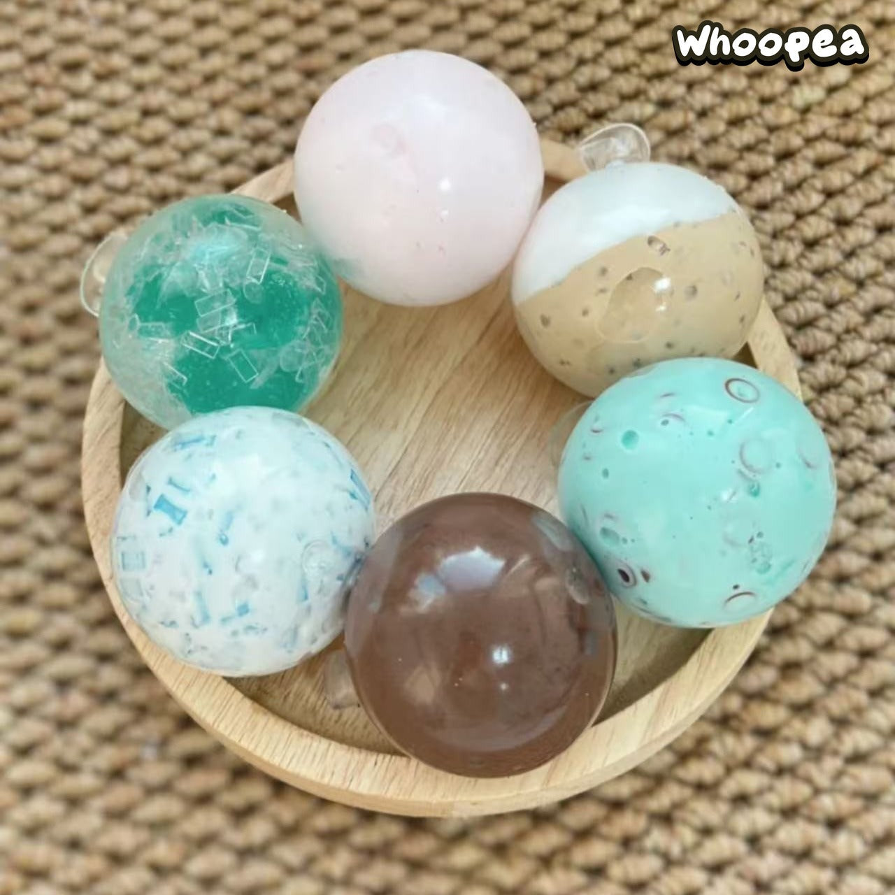 Handmade Crunchy Slush Squishy Ball 6 in 1 Set Collection - Sensory Fidget Toy