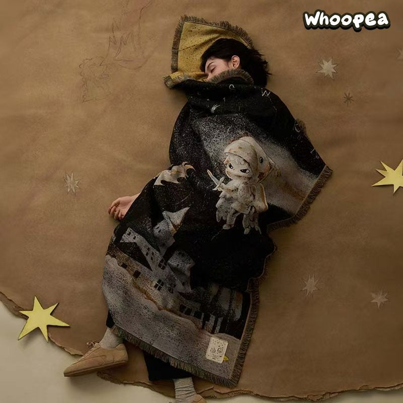 POP MART × Hirono Mist-Walker Series Jacquard Blanket