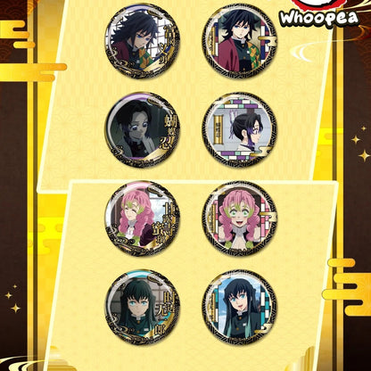 Demon Slayer Engraved Button Series Badge Blind Box (PRE-ORDER)