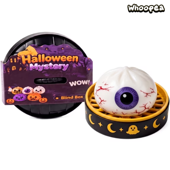 Halloween Glitter Gel‑Filled Dumpling Squishy Toys - Sensory Fidget Toy