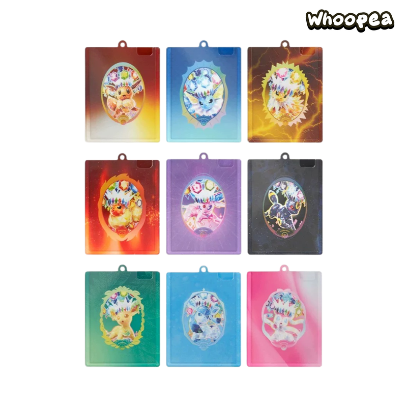 Pokémon Eevee Family Series Liquid Card Display Keychain Box