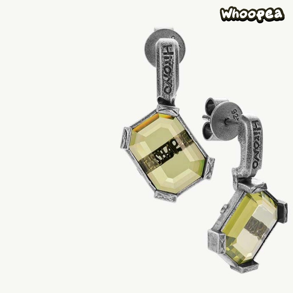 POPOP Jewelry Hirono Series Reshape Olive-Green Earrings